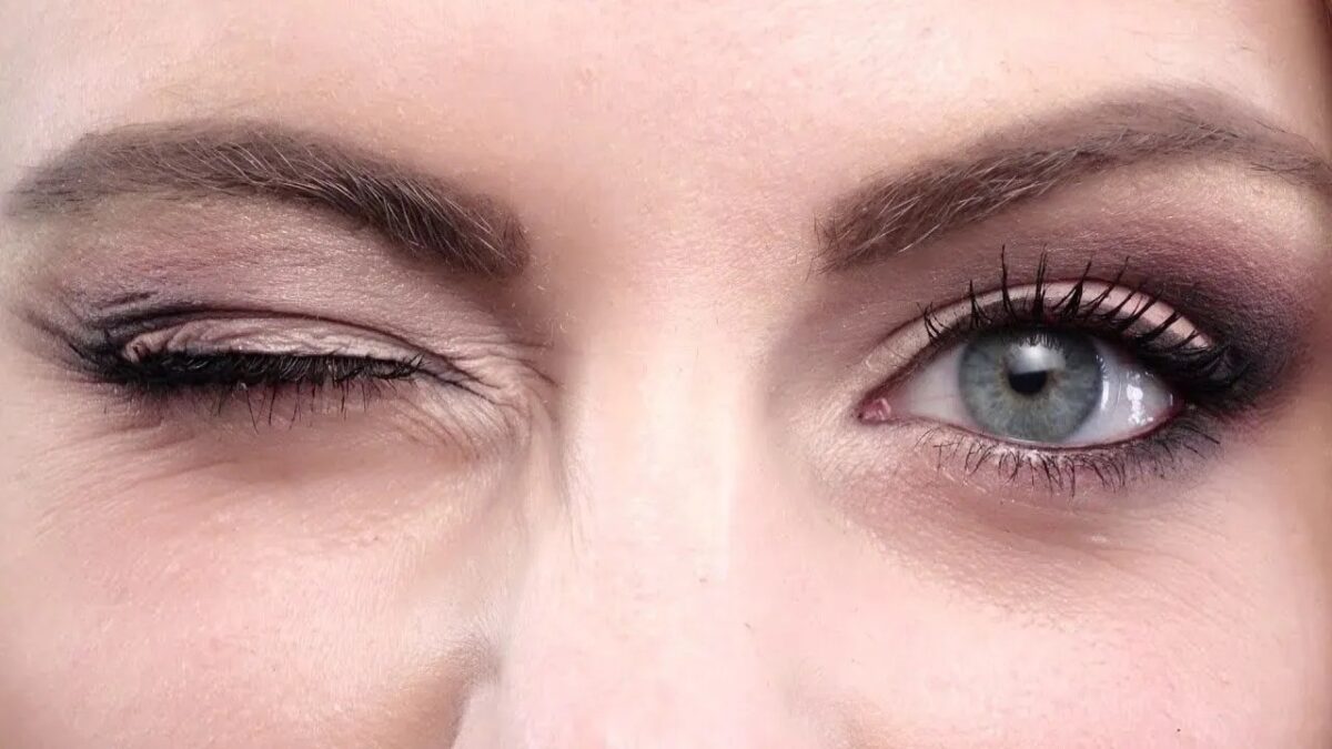 İnsan gözünün makro çekimi ve göz kırpma hareketi