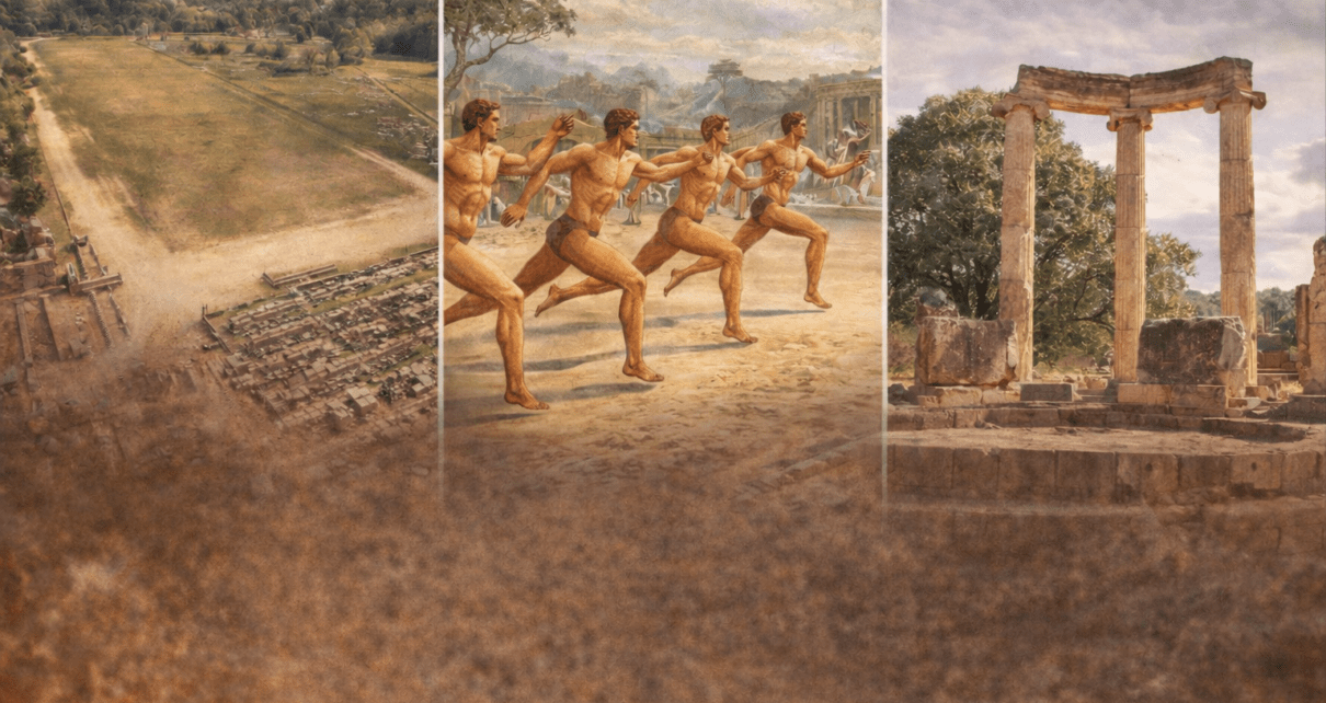 Antik Yunanistan’daki Olympia stadyumu kalıntıları – ilk olimpiyat oyunlarının yapıldığı tarihi alan