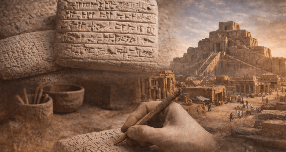 Tarihte yazının ortaya çıktığı Mezopotamya bölgesindeki Sümer uygarlığına ait şehir kalıntıları